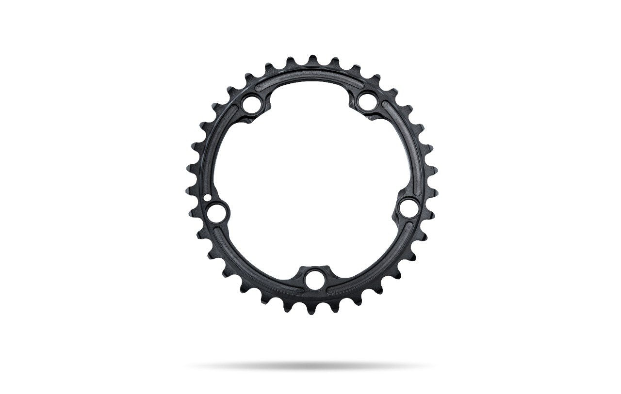 Oval 110BCD 5 holes, 2x chainring FOR SRAM cranks - BLACK | 36T