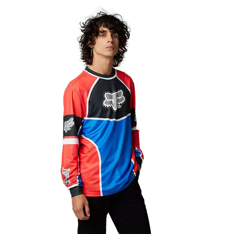 Polera Lifestyle Manga Larga Bayl Rojo Azul Fox